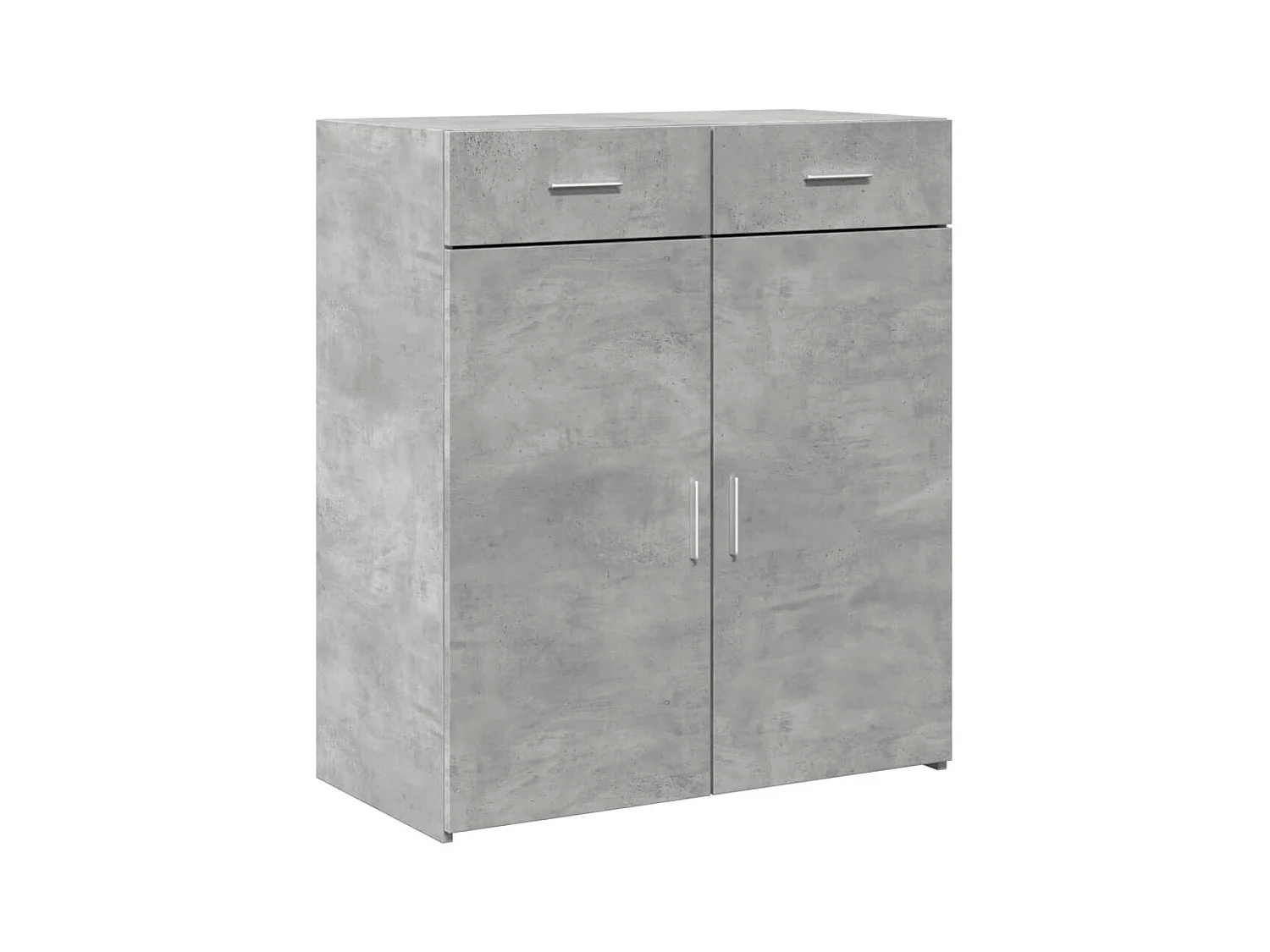 Buffet gris béton 80x42,5x93 cm bois d'ingénierie