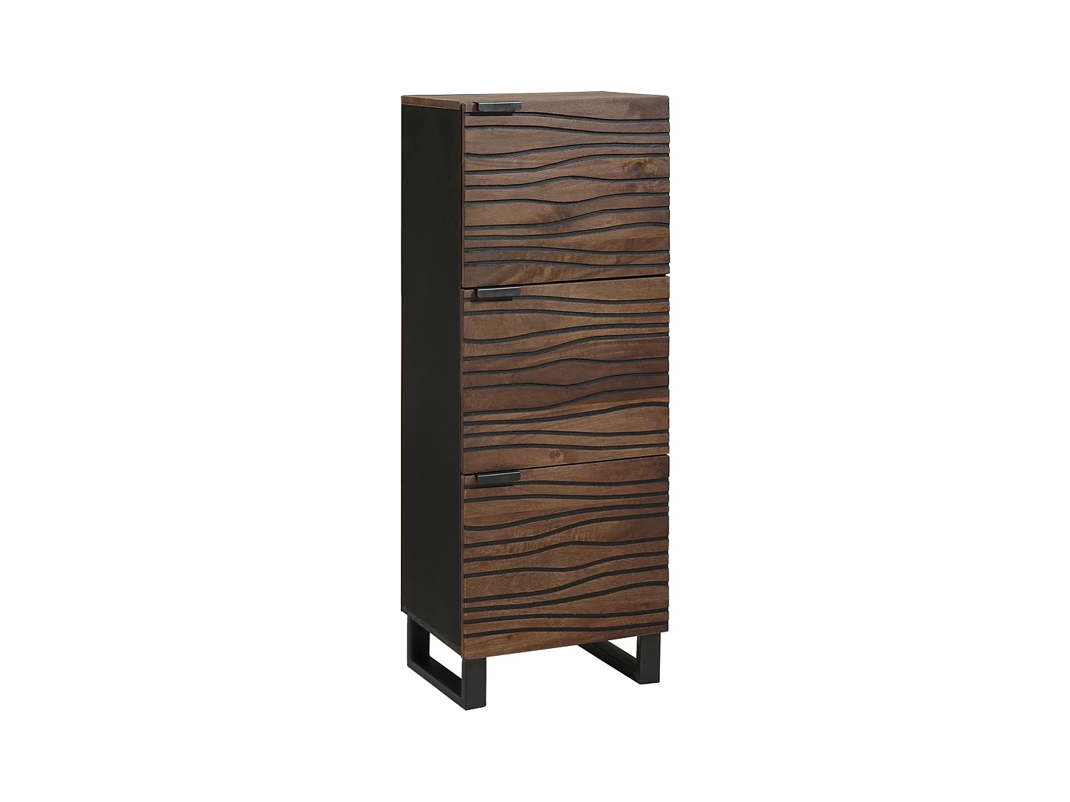 Highboard en bois de noyer Marron 40 x 33.5 x 110 cm
