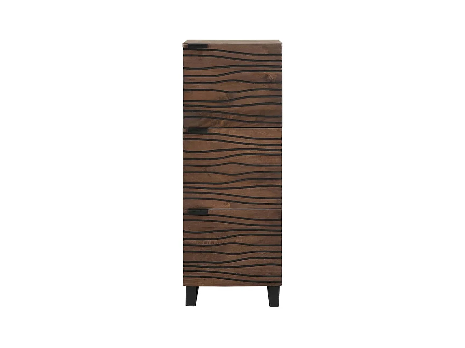 Highboard en bois de noyer Marron 40 x 33.5 x 110 cm