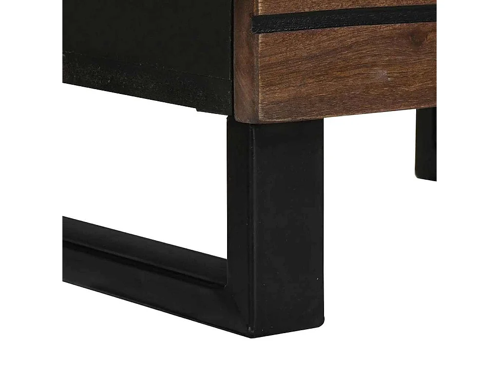 Highboard en bois de noyer Marron 40 x 33.5 x 110 cm