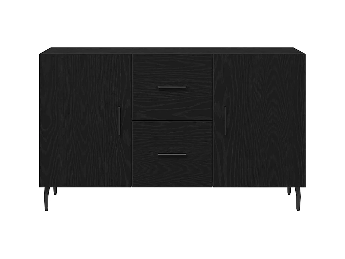 Credenza in rovere nero 100x36x60 cm in legno ingegnerizzato