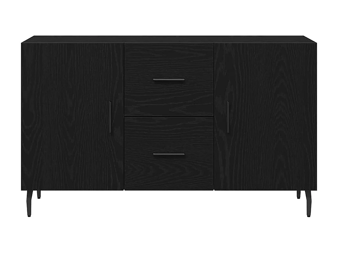 Credenza in rovere nero 100x36x60 cm in legno ingegnerizzato