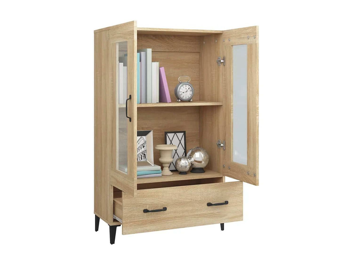 Buffet haut Chêne sonoma 70x31x115 cm Bois d'ingénierie