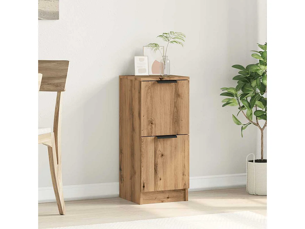 Buffet chêne artisanal 30x30x70 cm bois d'ingénierie