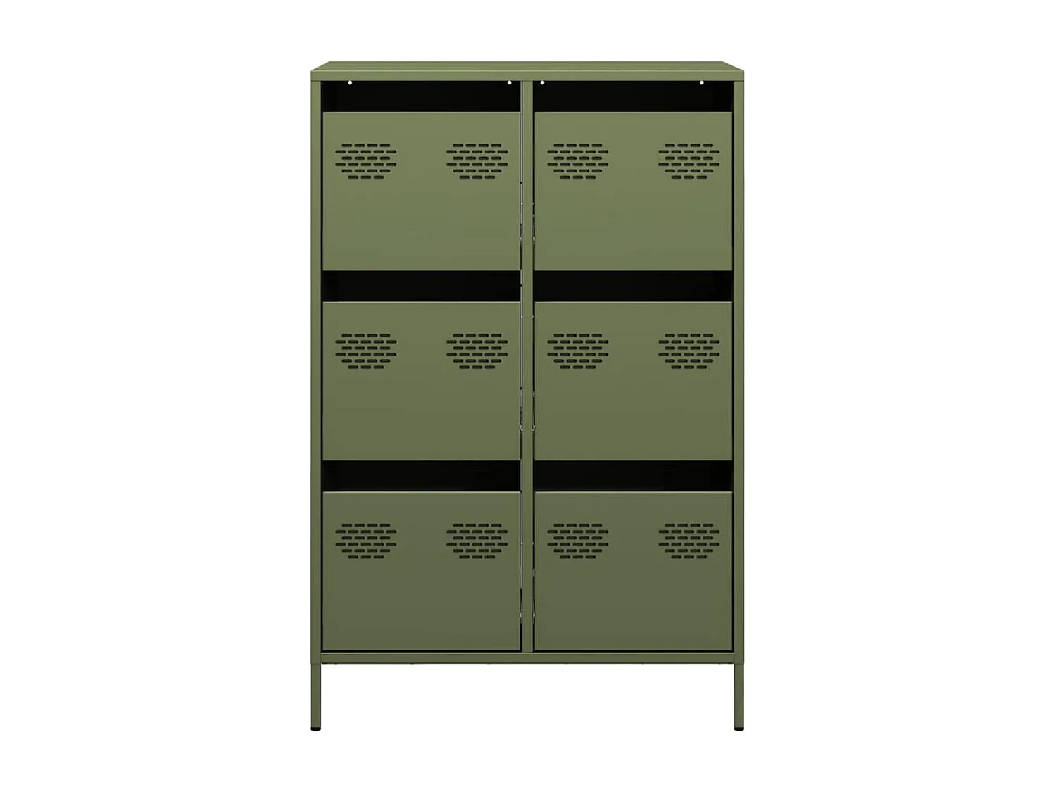 Buffet haut vert olive 68x39x101,5 cm acier