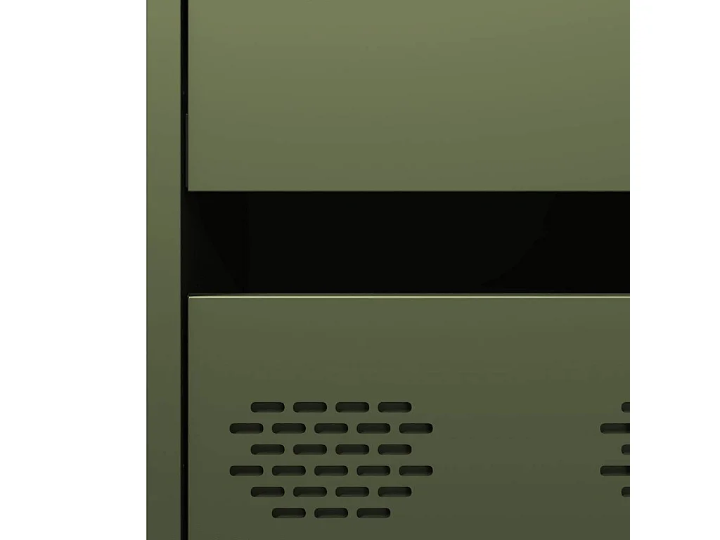 Buffet haut vert olive 68x39x101,5 cm acier