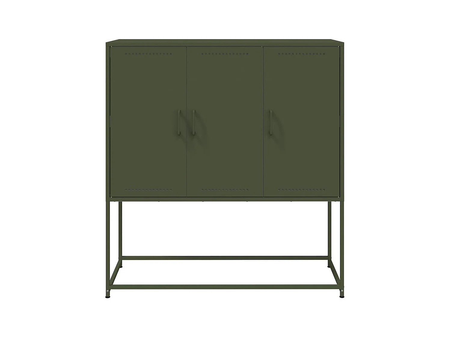 Buffet haut vert olive 100,5x39x107 cm acier