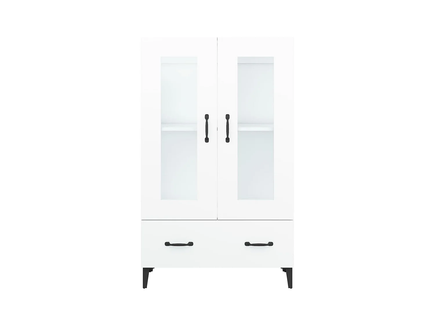 Buffet haut Blanc 70x31x115 cm Bois d'ingénierie