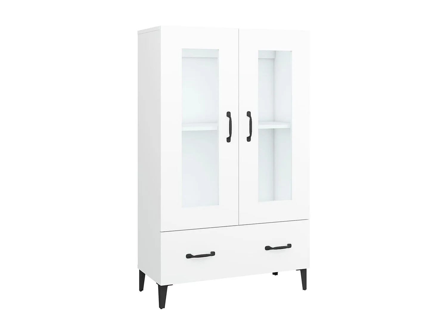 Buffet haut Blanc 70x31x115 cm Bois d'ingénierie