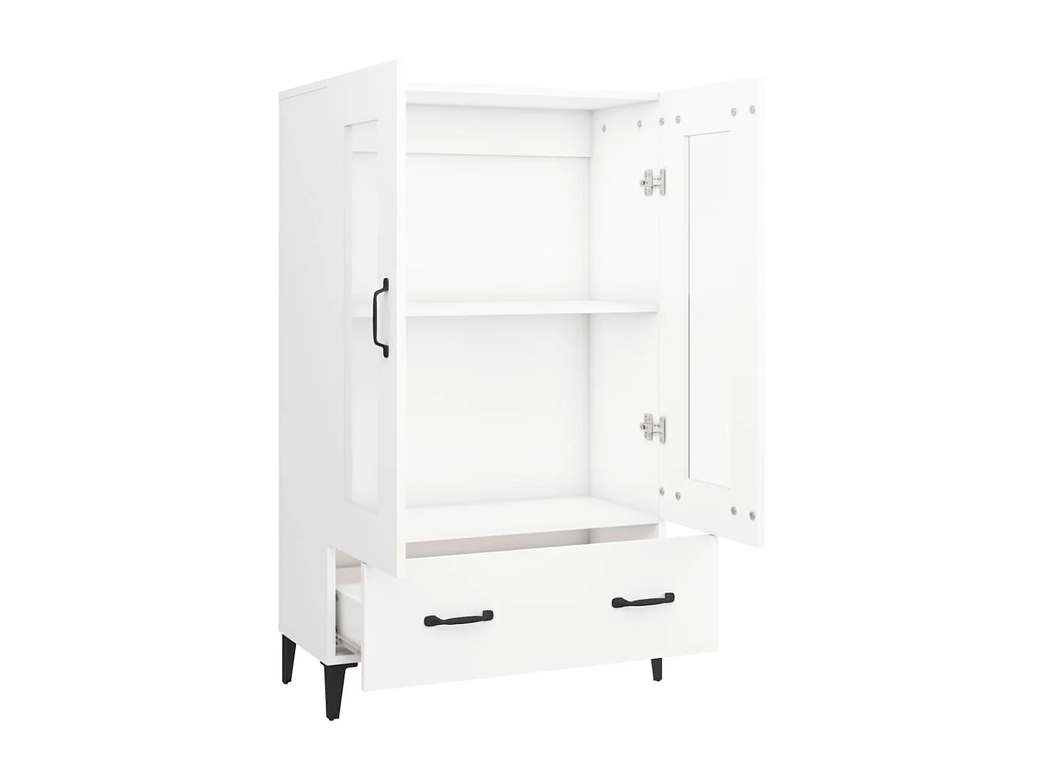 Buffet haut Blanc 70x31x115 cm Bois d'ingénierie