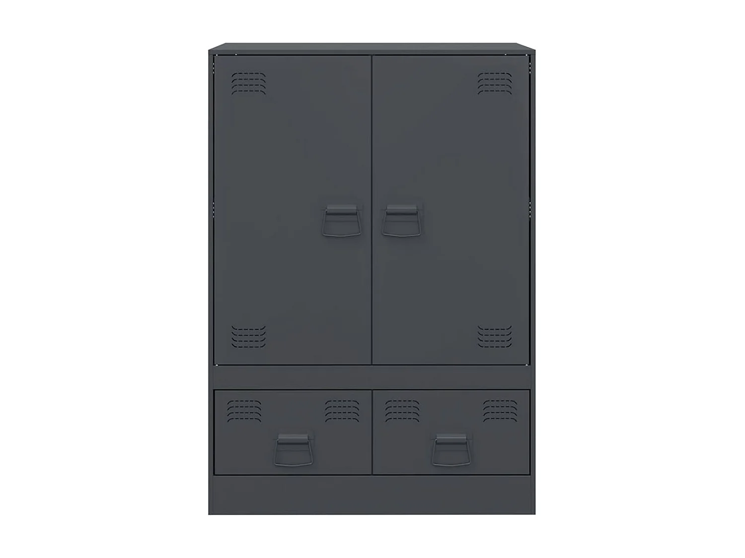 Buffet haut anthracite 67x39x95 cm acier