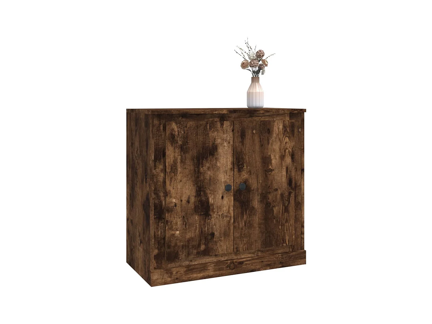 Buffet chêne fumé 70x35,5x67,5 cm bois d'ingénierie