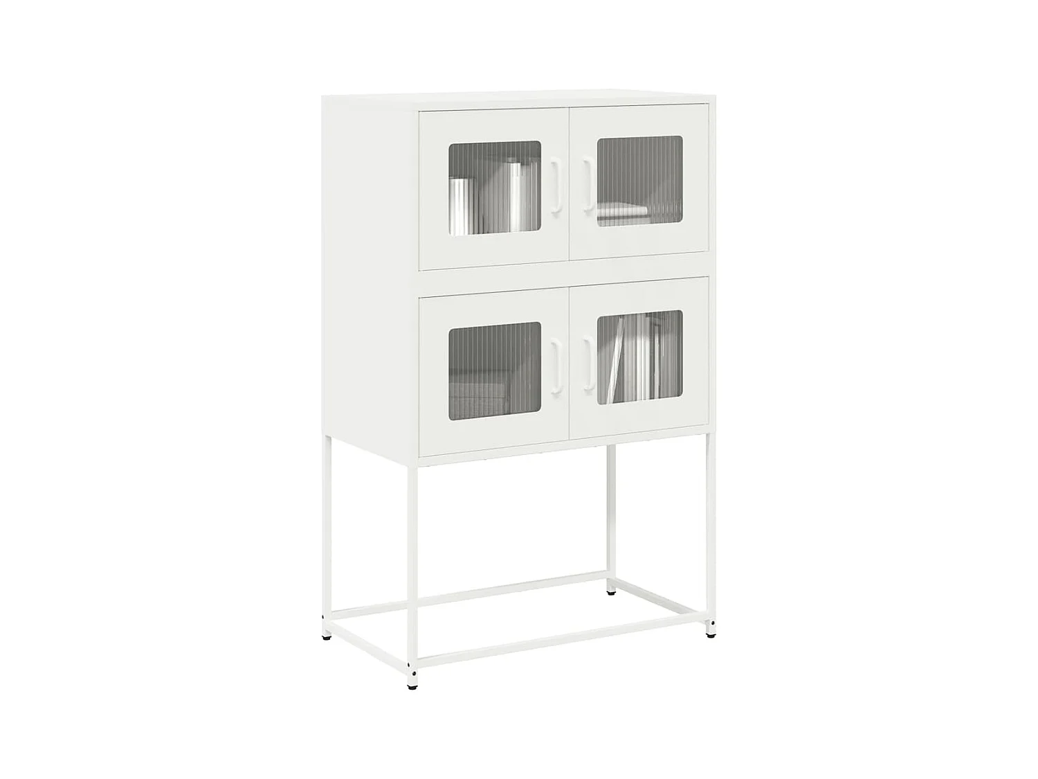 Buffet haut blanc 68x39x107 cm acier