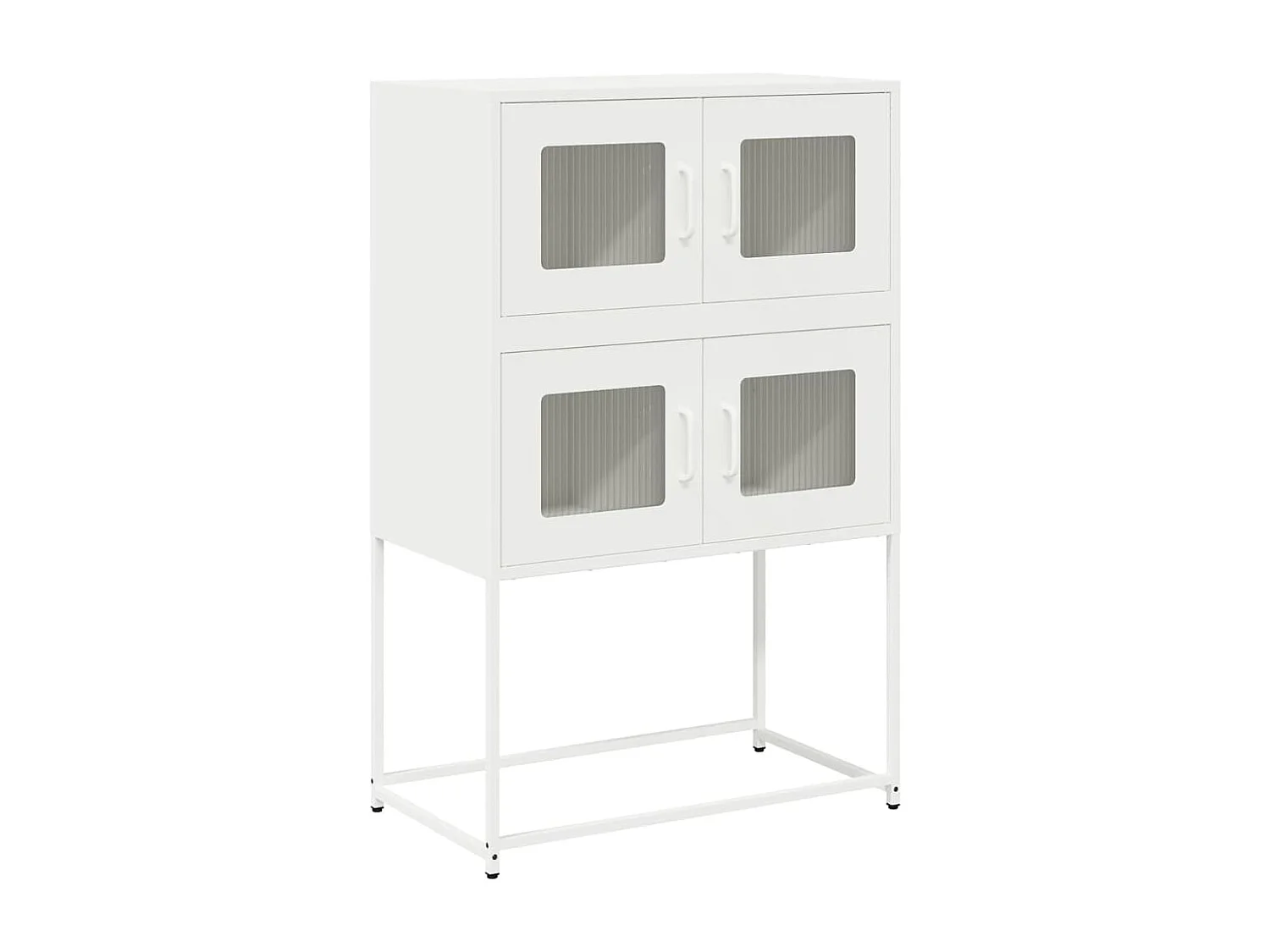 Buffet haut blanc 68x39x107 cm acier
