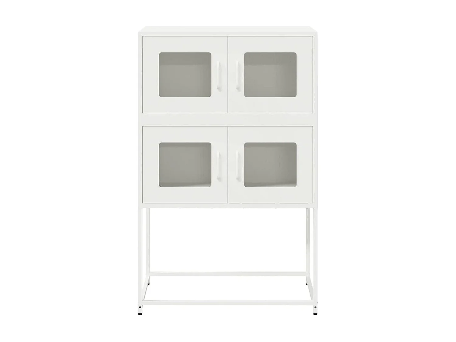 Buffet haut blanc 68x39x107 cm acier