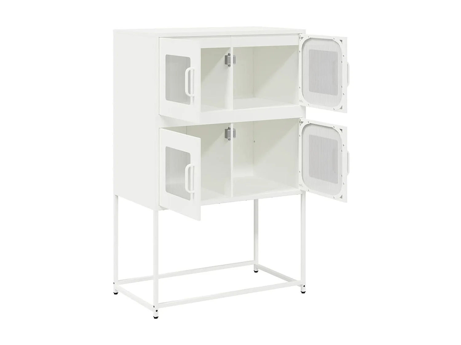 Buffet haut blanc 68x39x107 cm acier