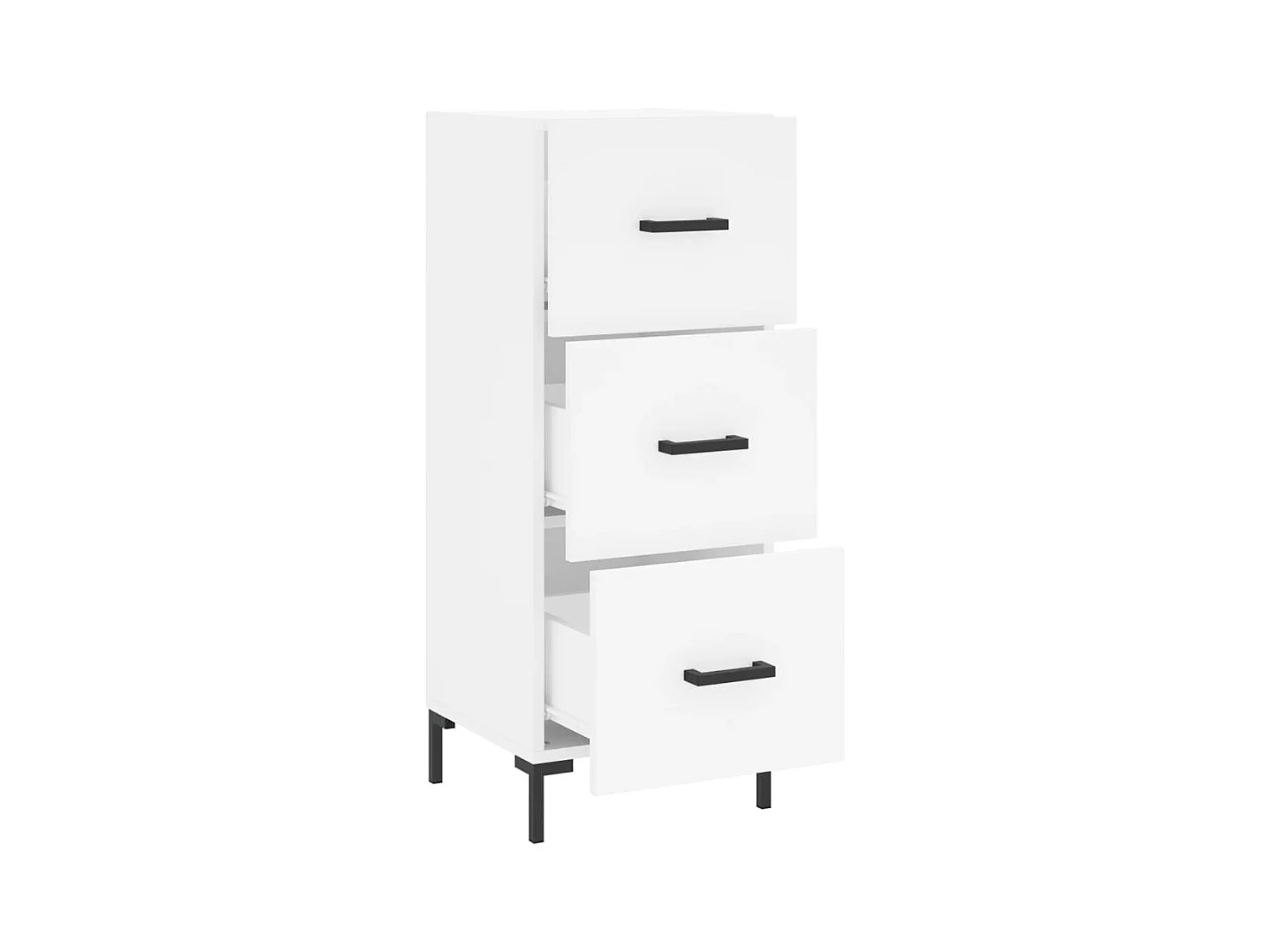 Wit dressoir 34,5x34x90 cm bewerkt hout