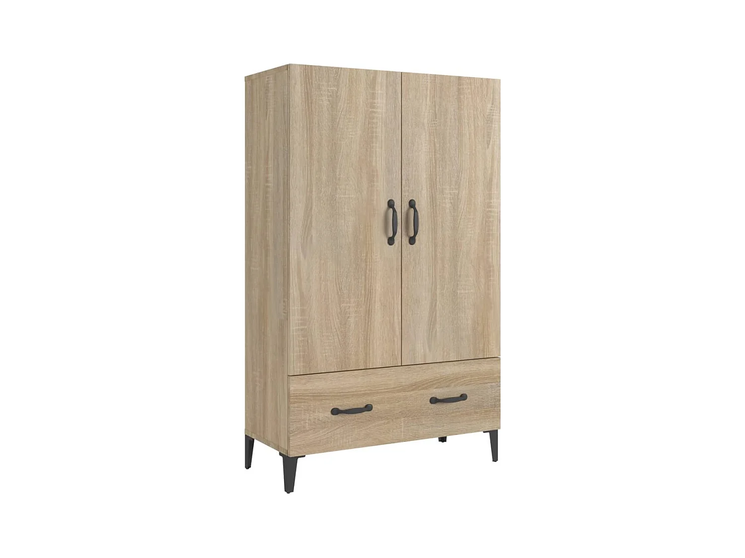 Aparador alto roble Sonoma 70x31x115 cm Madera de ingeniería