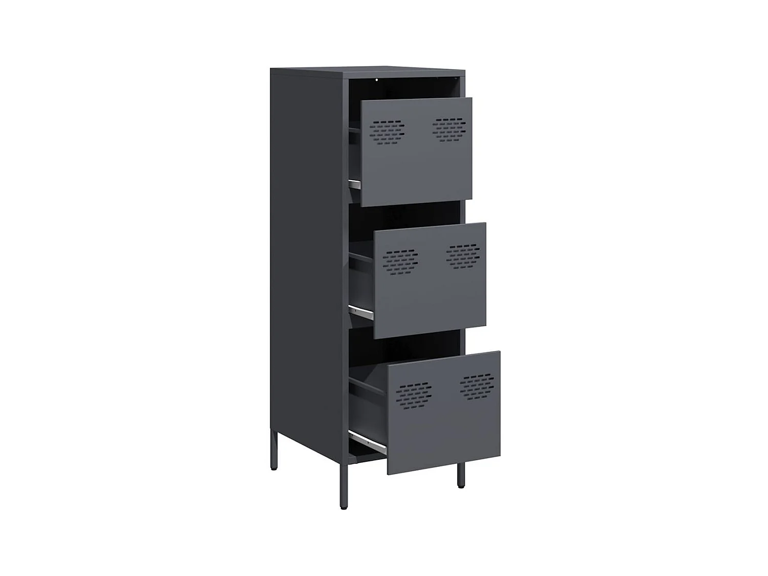 Buffet haut anthracite 39x35x103,5 cm acier