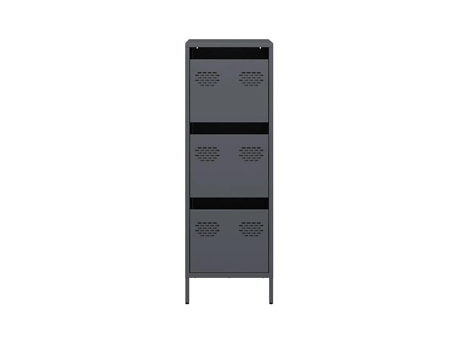 Buffet haut anthracite 39x35x103,5 cm acier