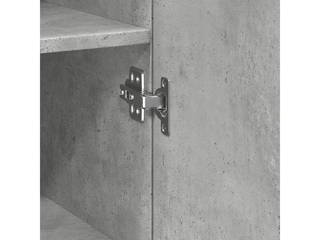 Buffet haut gris béton 45x42,5x185 cm bois d'ingénierie