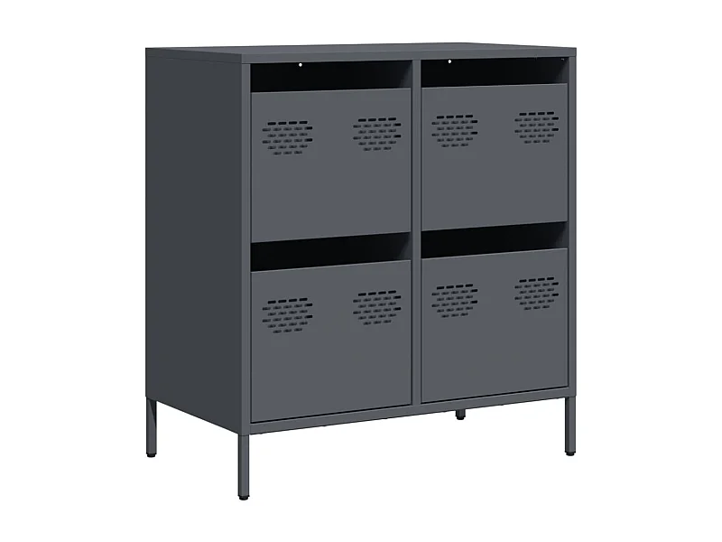 Buffet anthracite 68x39x73,5 cm acier laminé à froid
