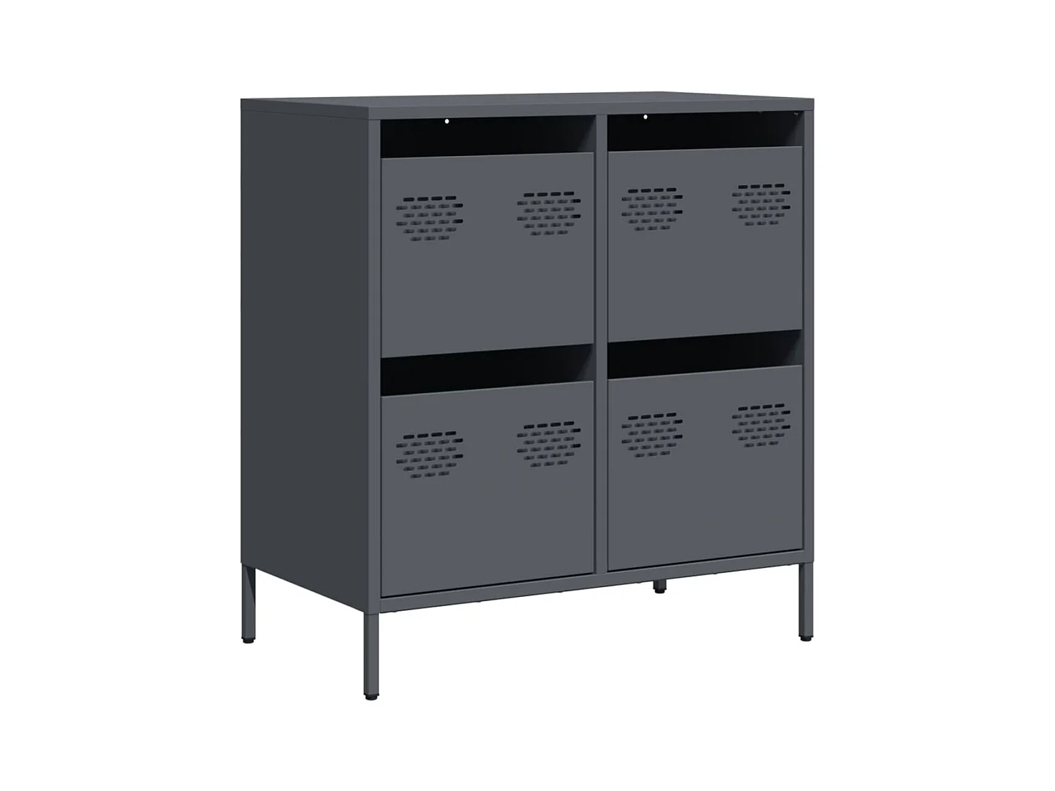 Buffet anthracite 68x39x73,5 cm acier laminé à froid