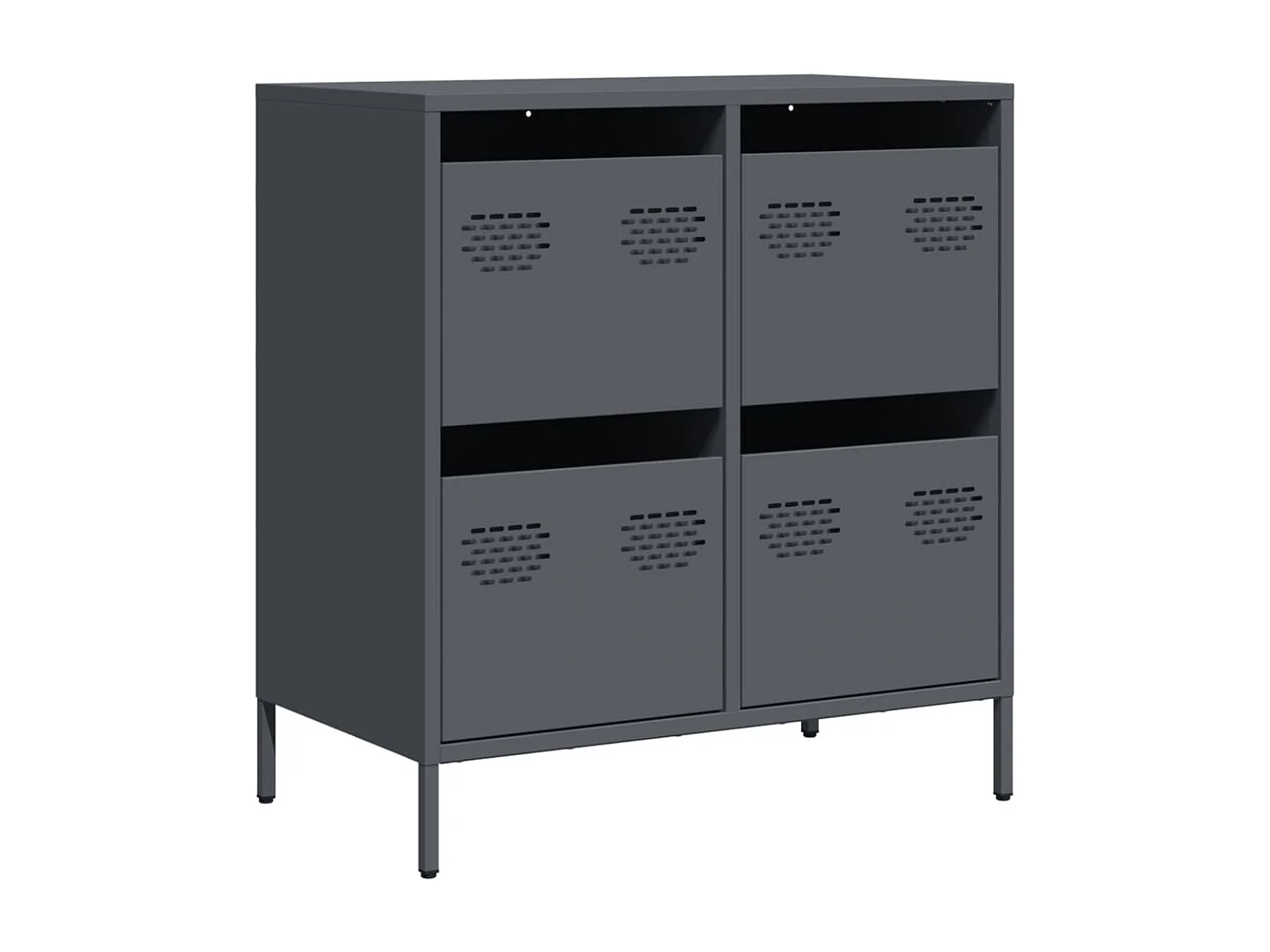 Buffet anthracite 68x39x73,5 cm acier laminé à froid