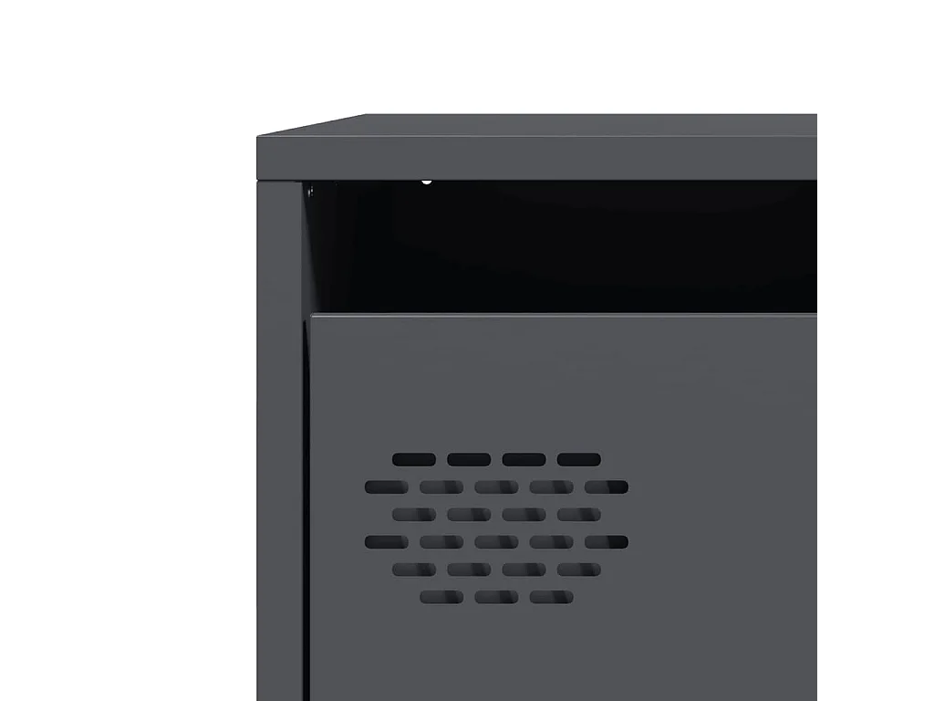 Buffet anthracite 68x39x73,5 cm acier laminé à froid