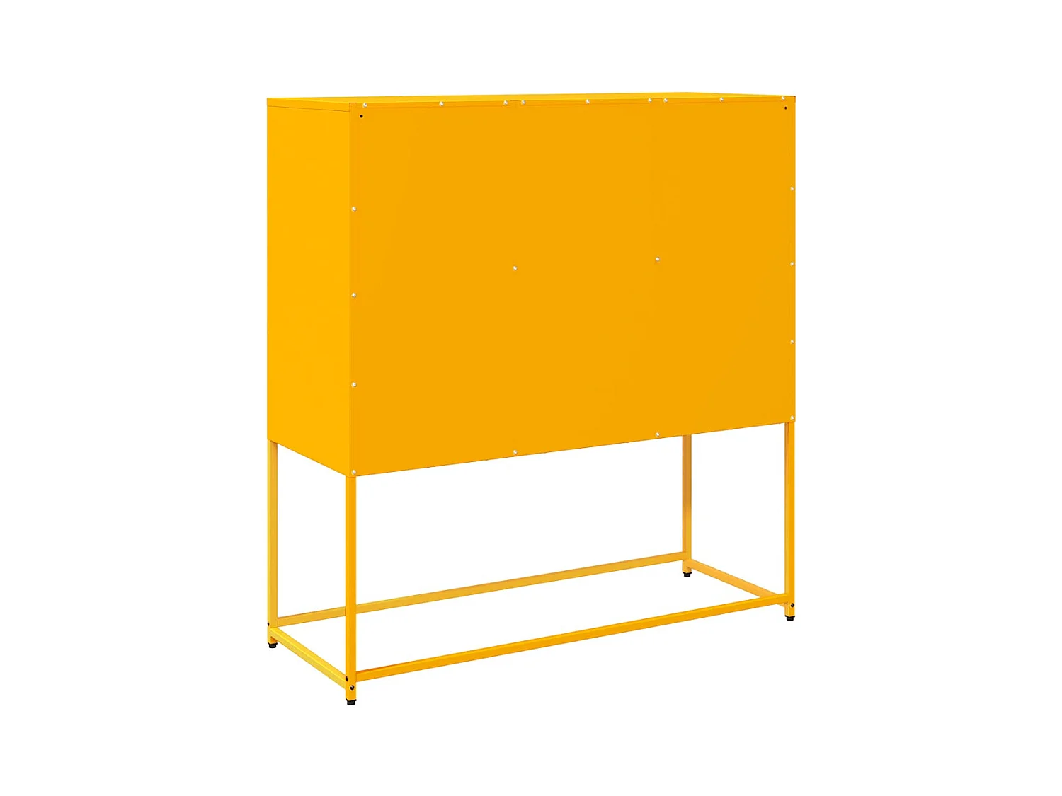 Buffet jaune moutarde 100,5x39x107 cm acier laminé à froid