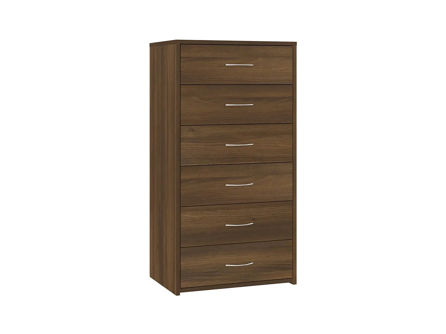 Buffet avec 6 tiroirs Chêne brun 50x34x96 cm Bois d'ingénierie