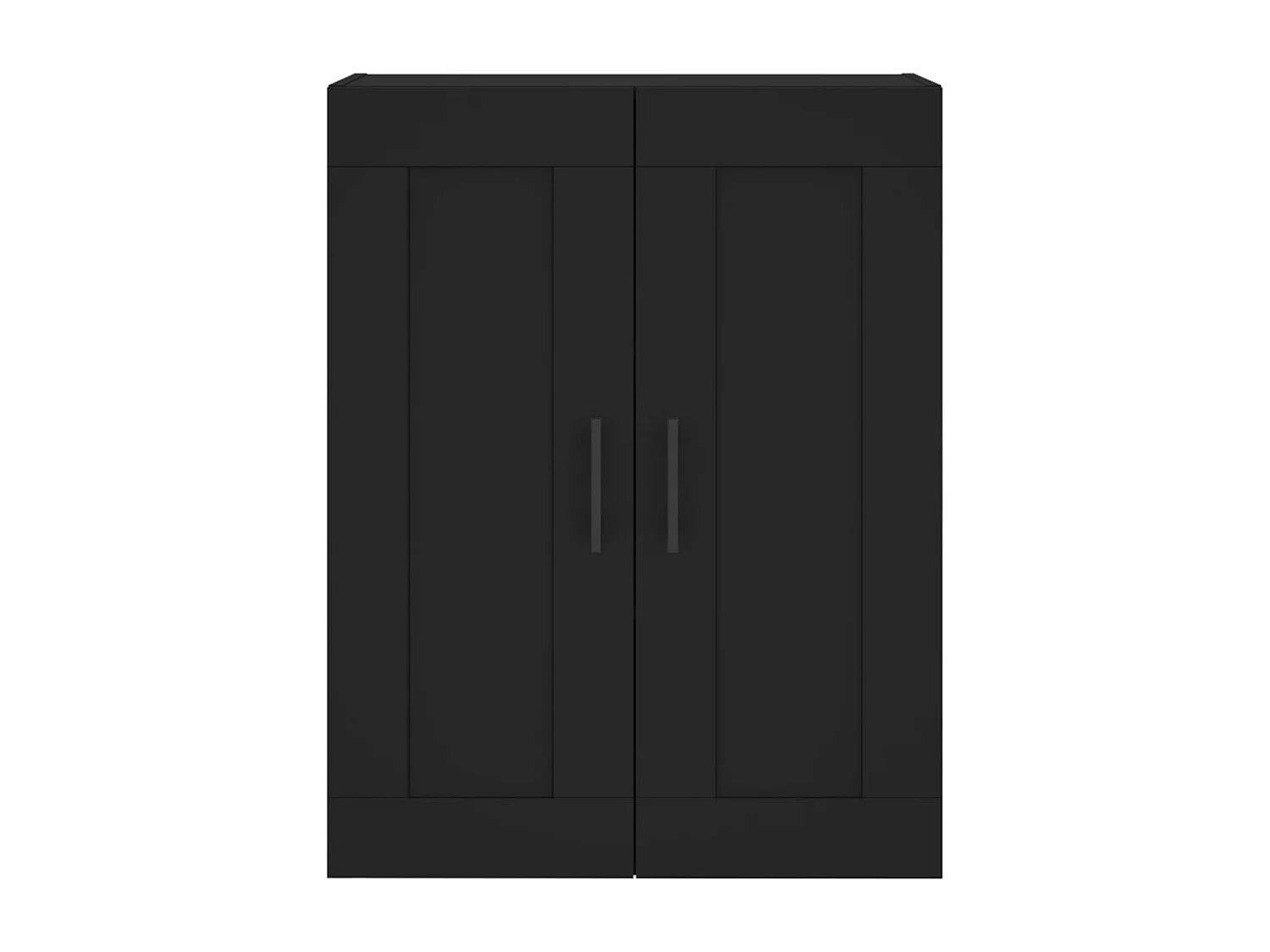 Armoires murales 2 pcs noir bois d'ingénierie