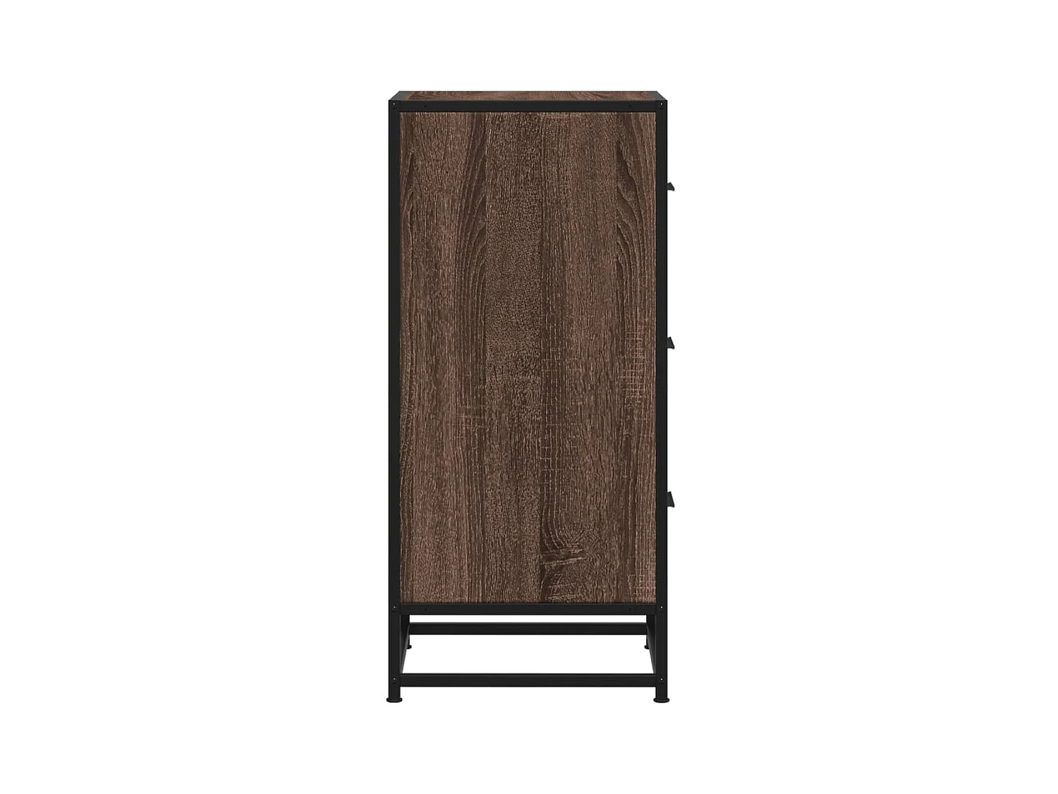 Buffet chêne marron 35,5x35x76 cm bois d'ingénierie et métal