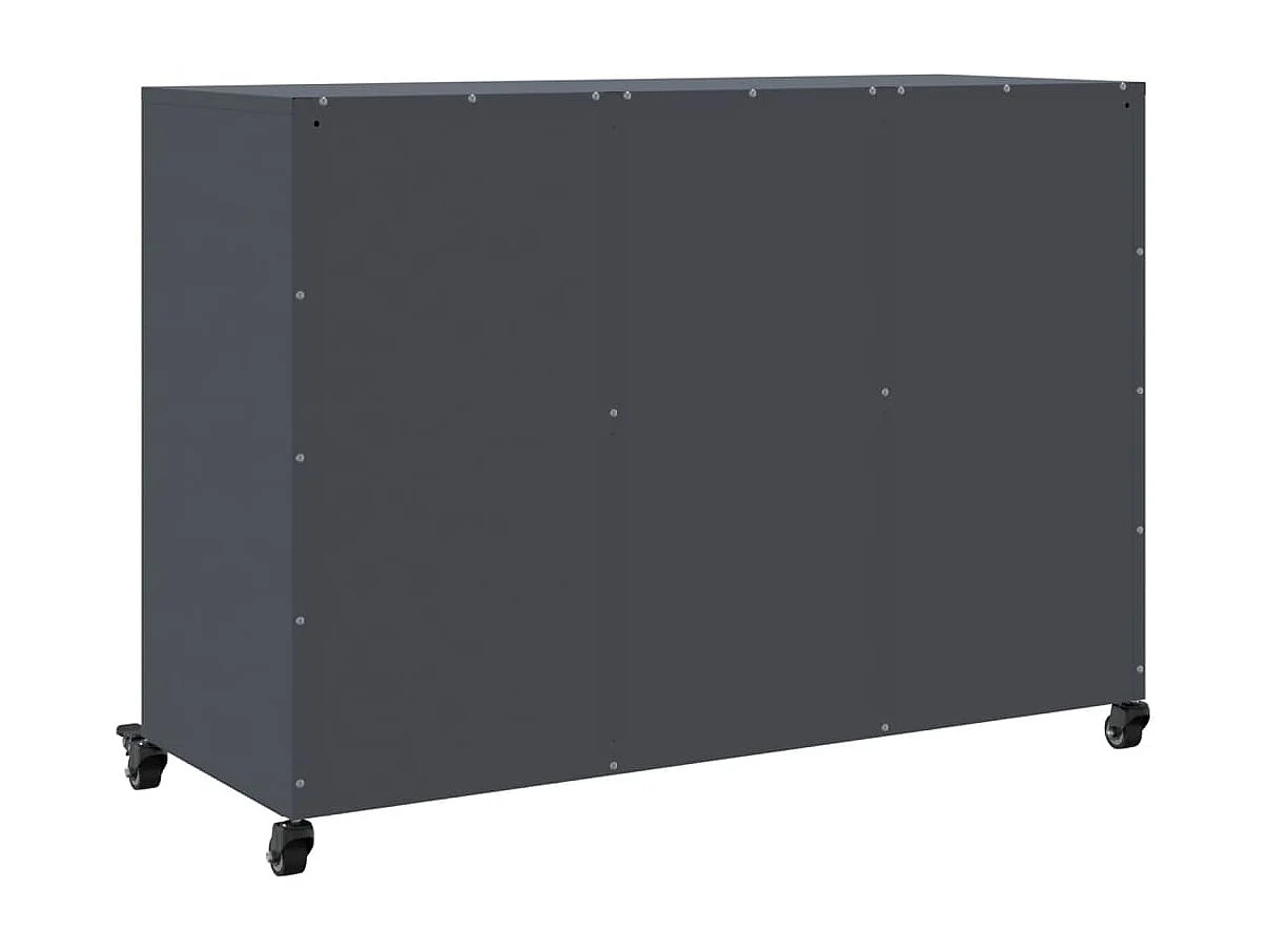 Buffet anthracite 100,5x39x72 cm acier