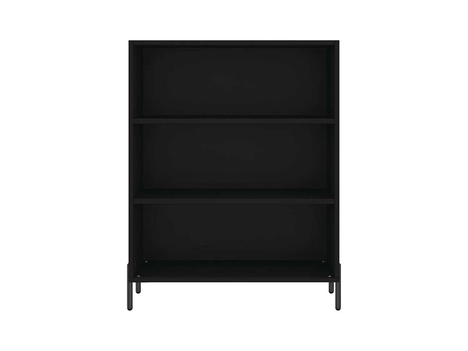 Buffet noir 69,5x32,5x180 cm bois d'ingénierie