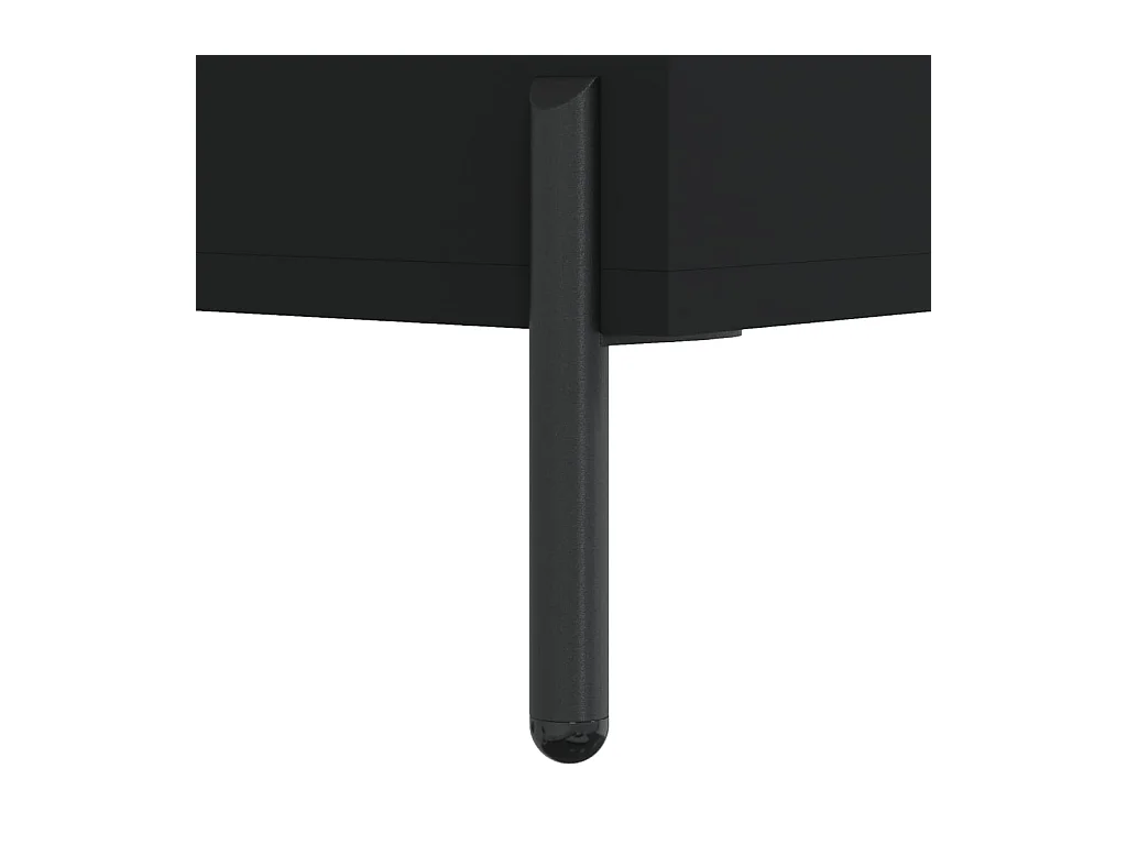 Buffet noir 69,5x32,5x180 cm bois d'ingénierie