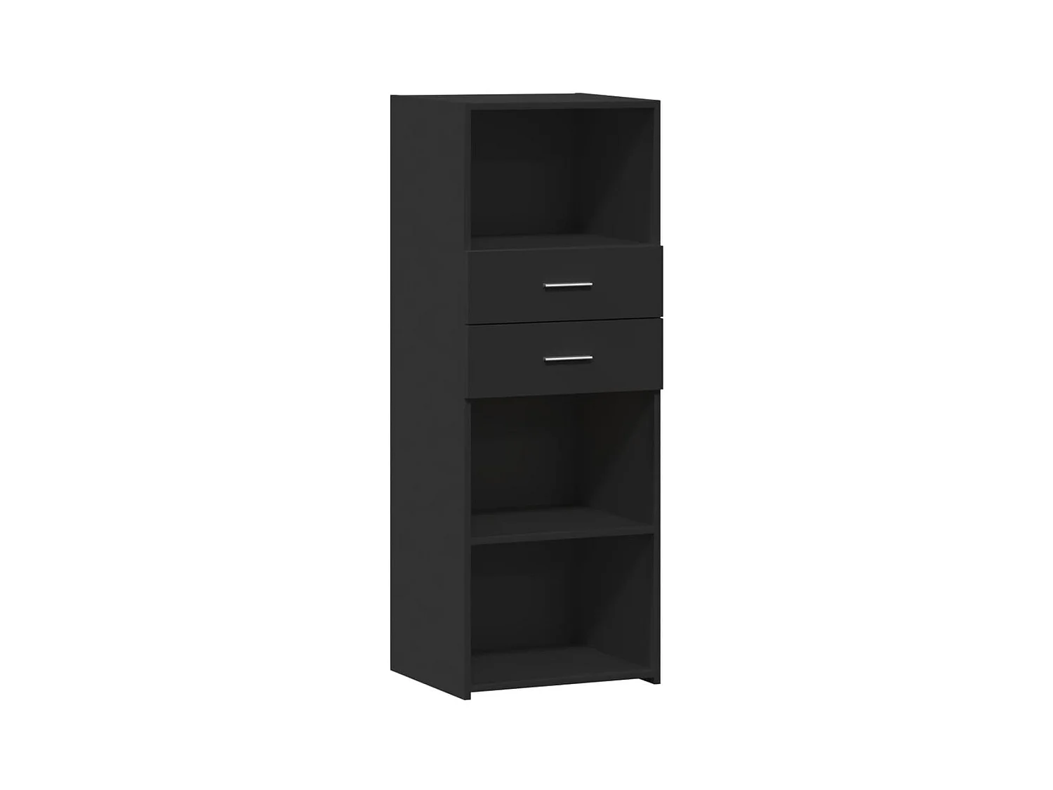 Buffet haut noir 45x42,5x124 cm bois d'ingénierie