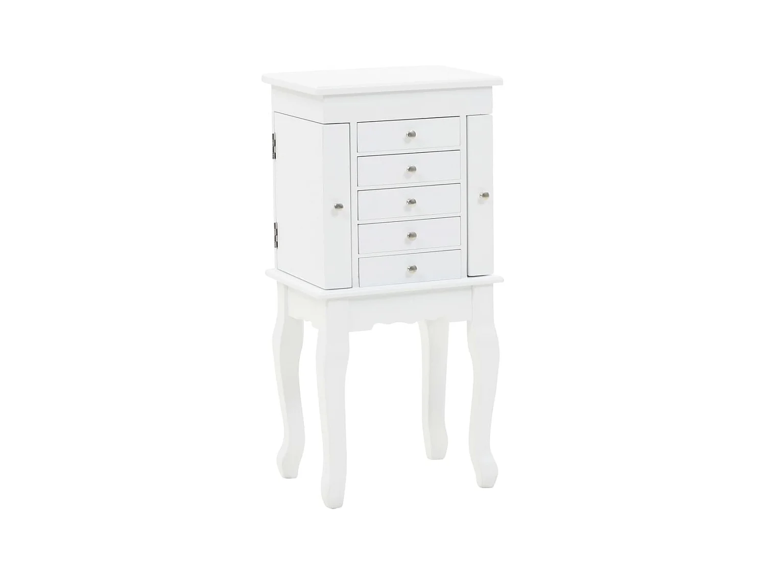 Armoire à bijoux sur pieds Blanc