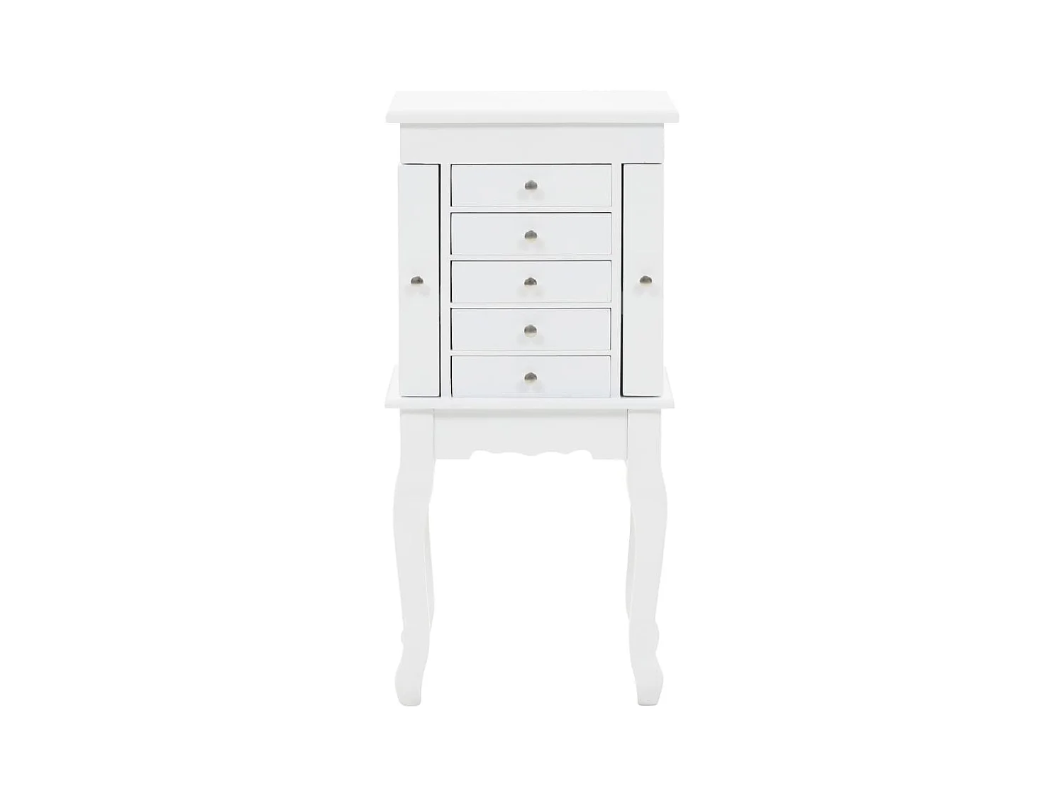 Armoire à bijoux sur pieds Blanc