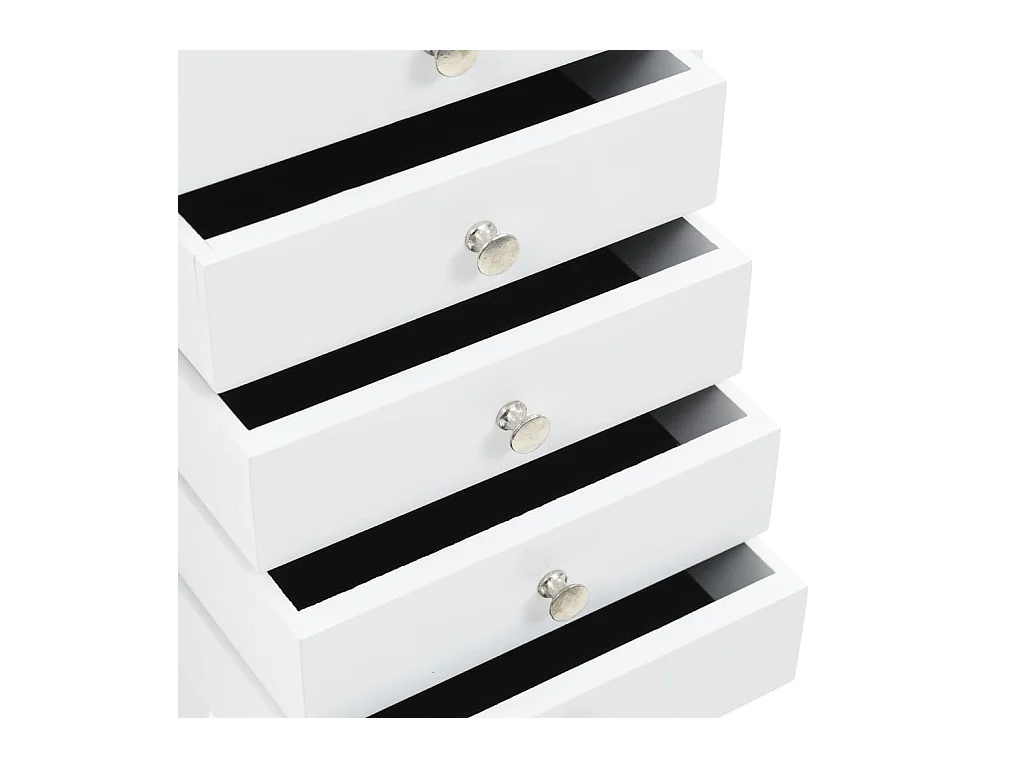 Armoire à bijoux sur pieds Blanc