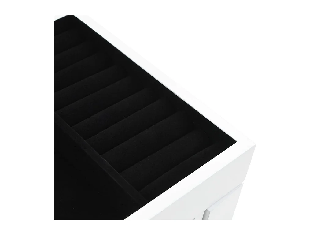 Armoire à bijoux sur pieds Blanc