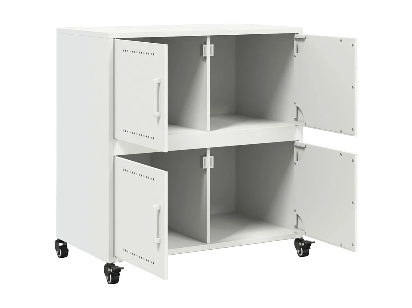 Buffet blanc 68x39x72 cm acier