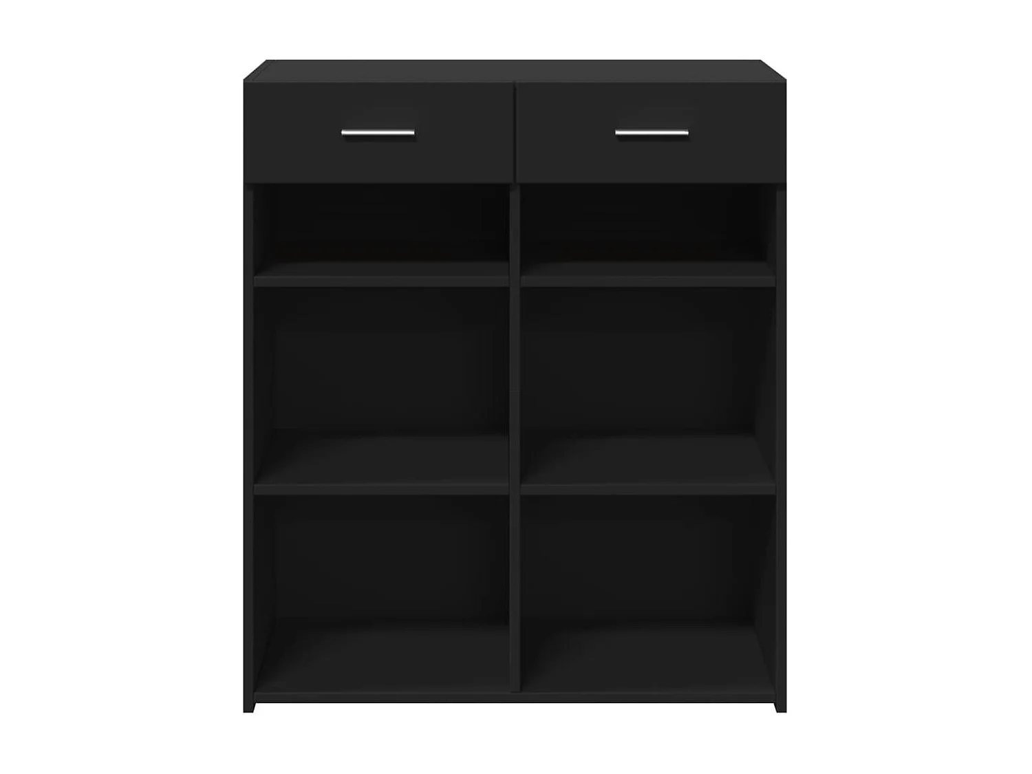 Buffet noir 80x42,5x93 cm bois d'ingénierie