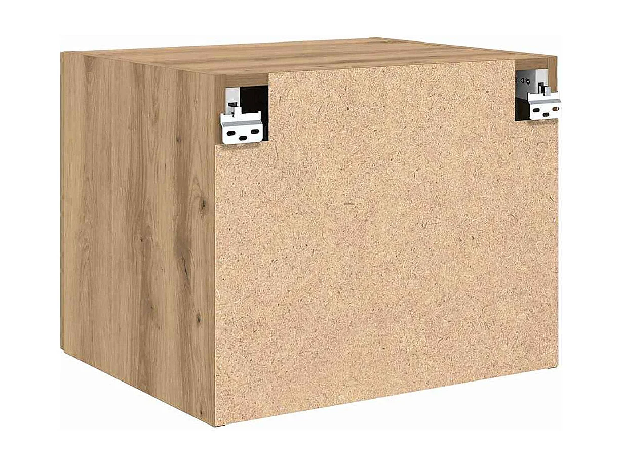 Mobile pensile con anta in rovere lavorato a mano 50 x 42,5 x 40 cm