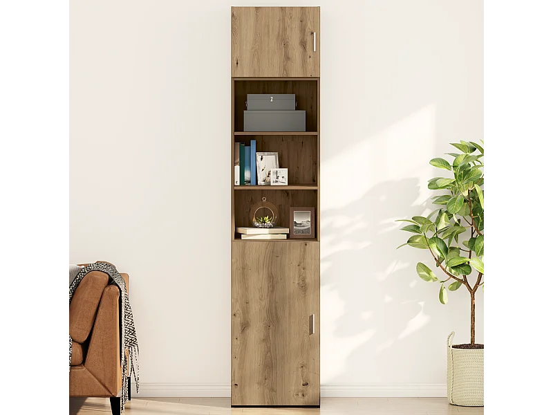 Meuble mural Montage mural avec porte chêne artisanal 50 x 42,5 x 40 cm