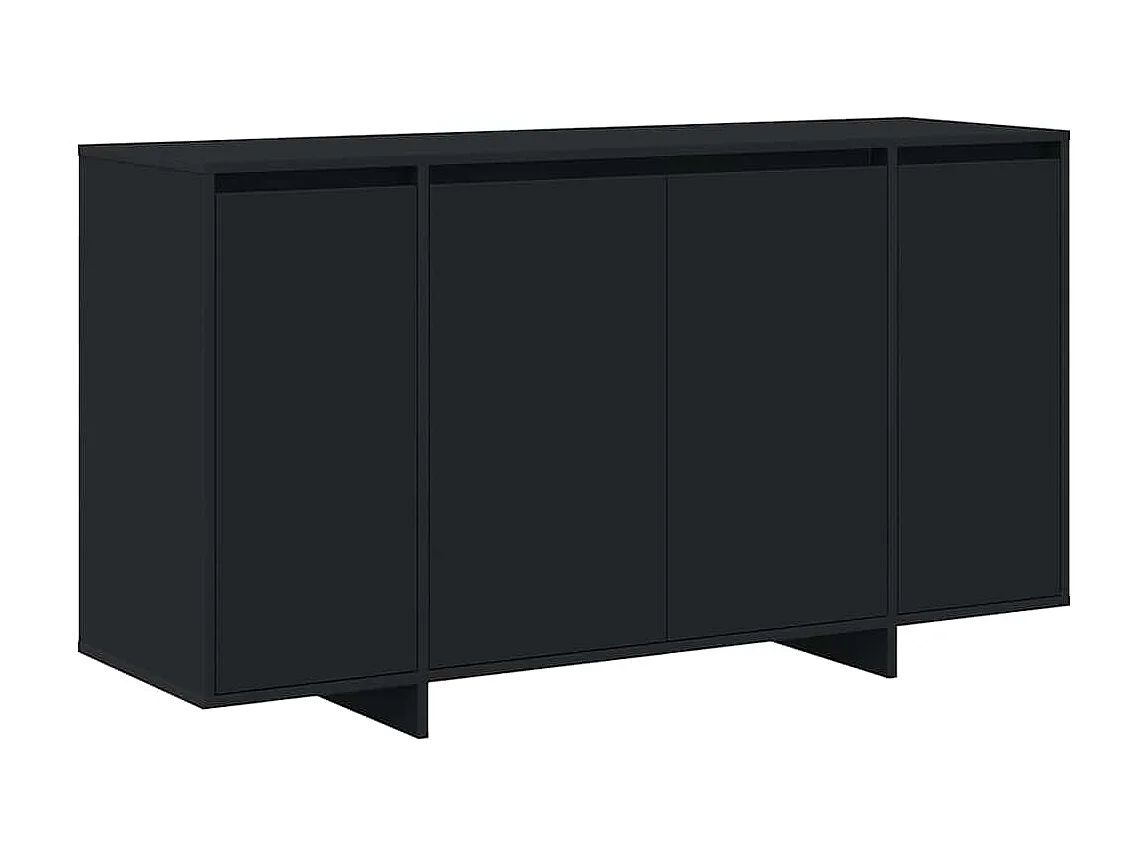 Buffet Noir Noir Bois d'ingénierie 135 x 41 x 75 cm Buffet Noir