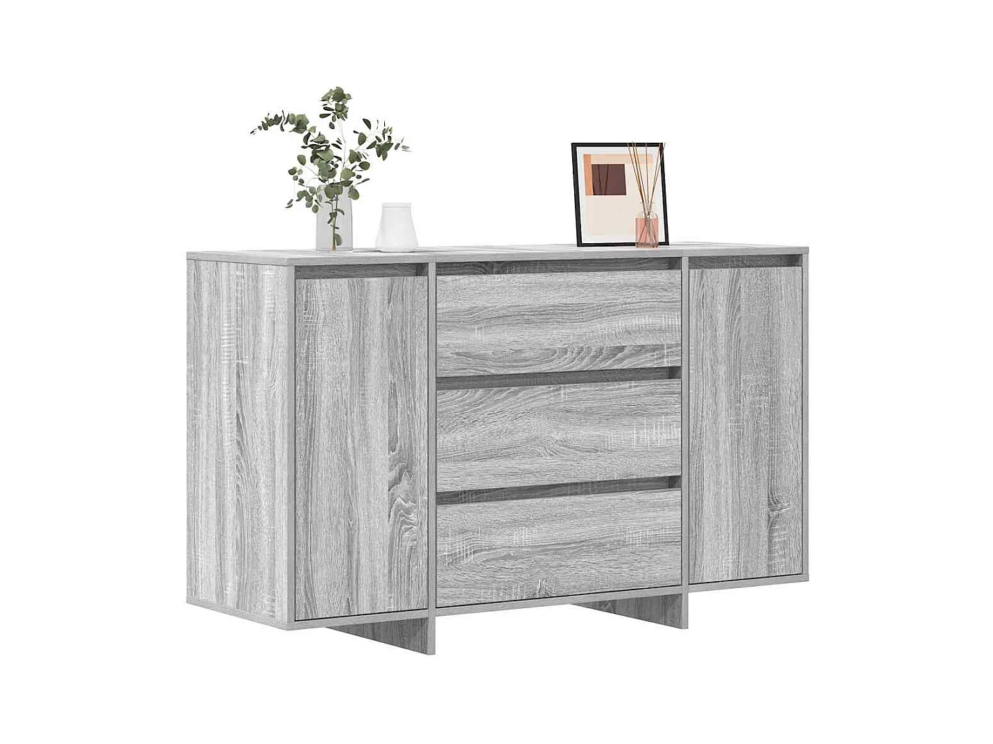 Buffet Gris Sonoma 120x41x75 cm en Bois d'ingénierie