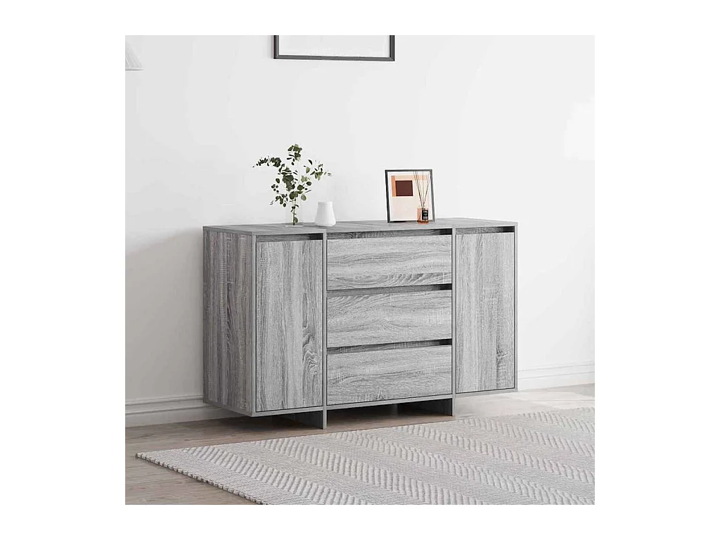 Credenza Sonoma Grey 120x41x75 cm in legno ingegnerizzato