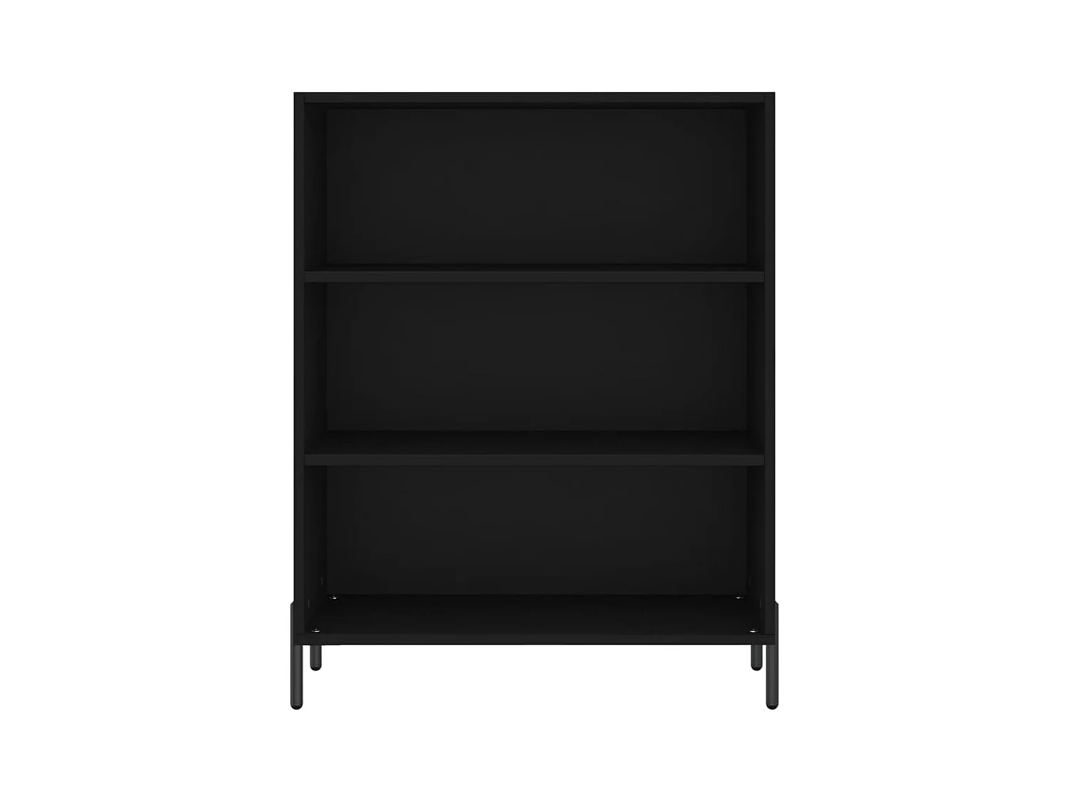 Armoire à étagères noir 69,5x32,5x90 cm bois d'ingénierie