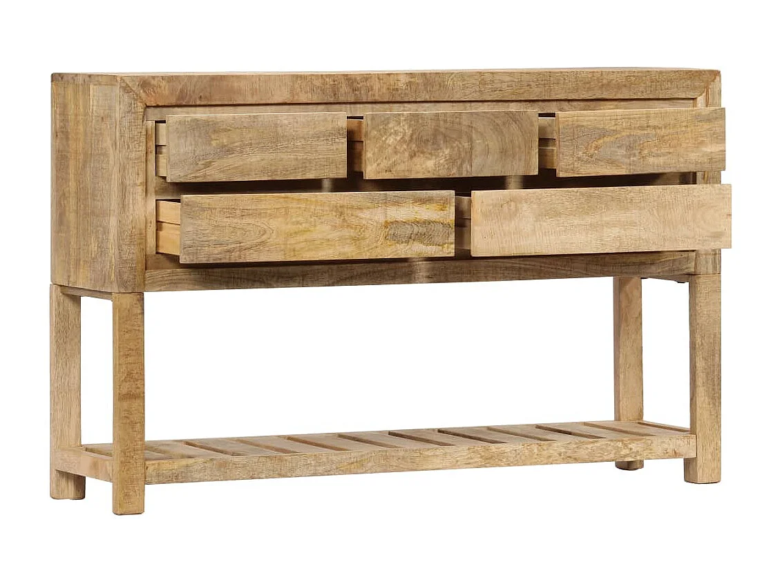 Buffet 120x30x75 cm bois de manguier massif